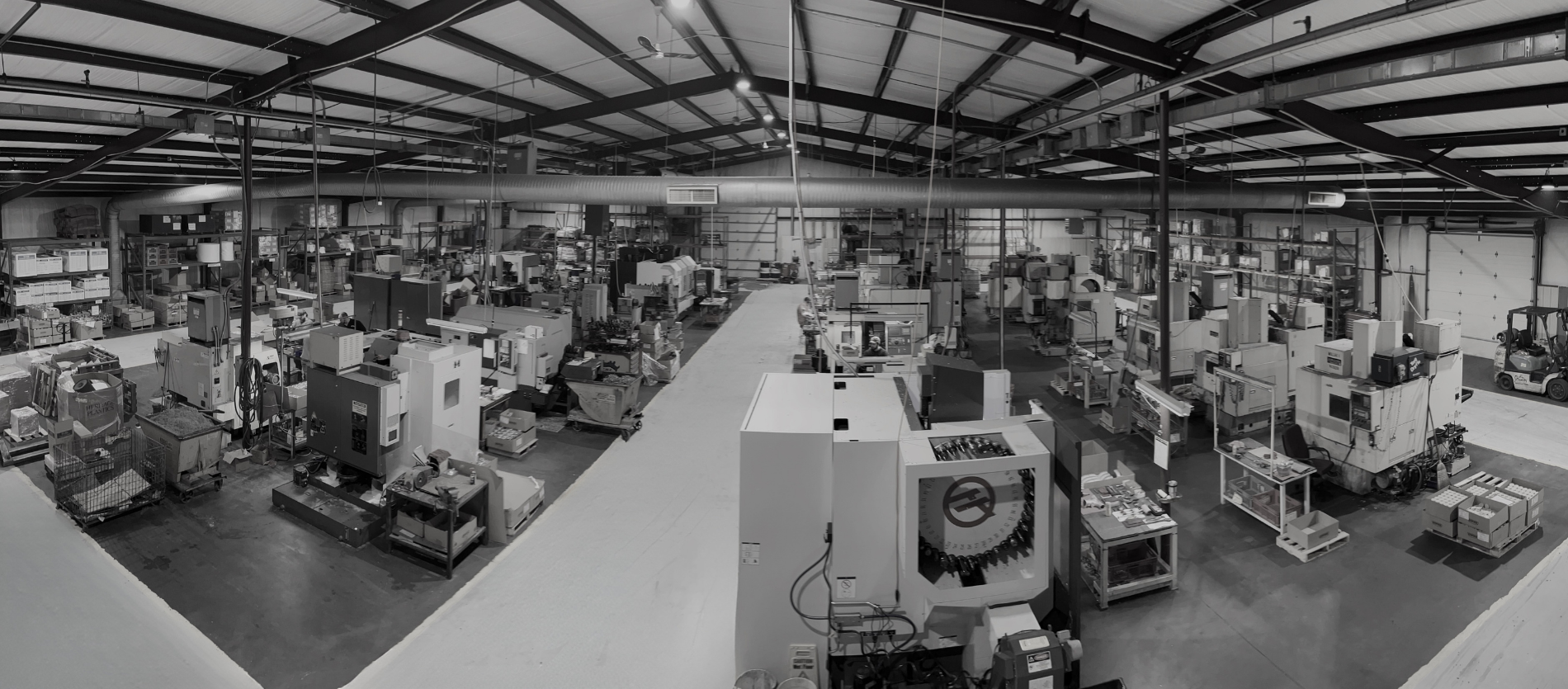 industrial shop floor, industrial machines, workflow